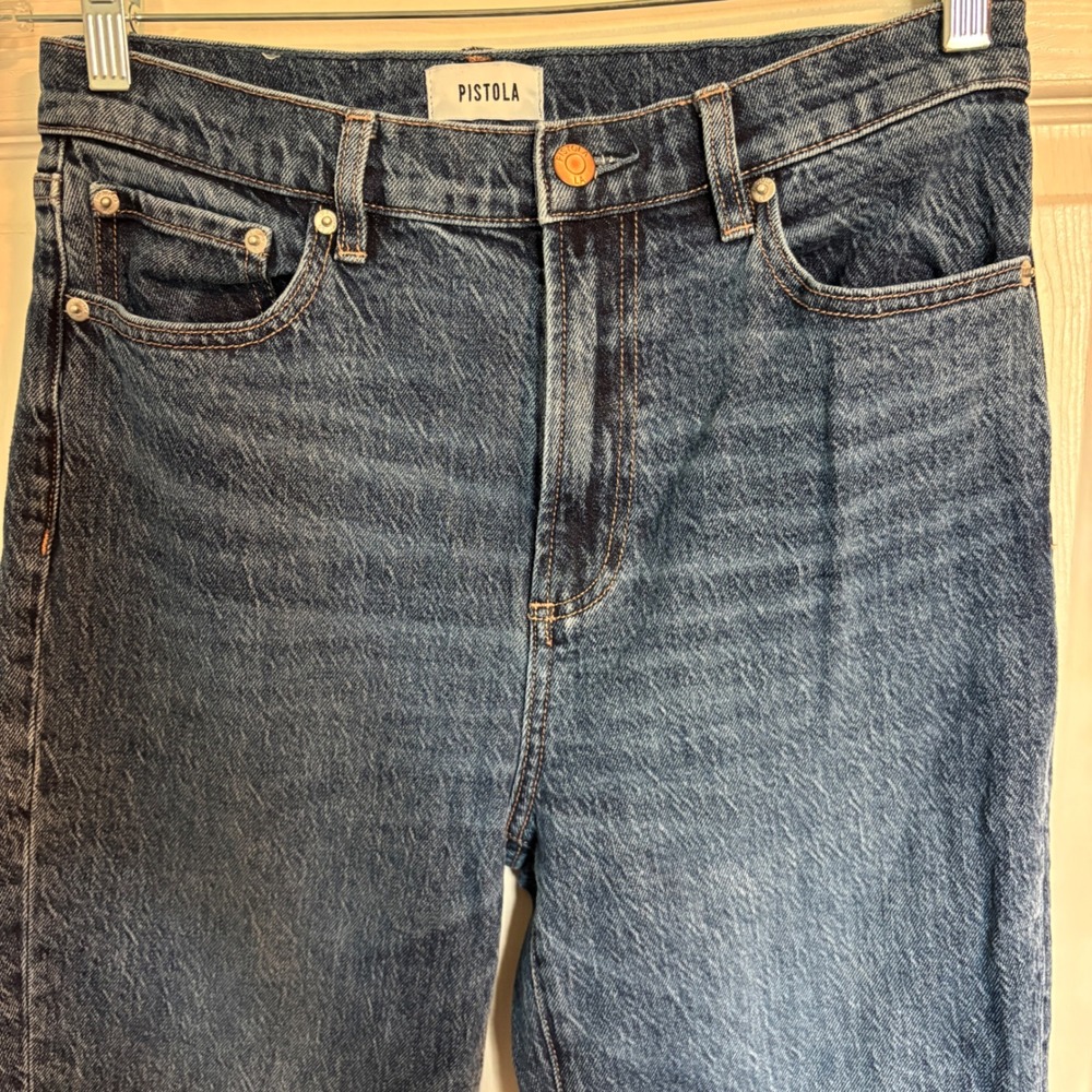 Pistola Women's Chic Victory High Rise Straight Leg Timeless Jeans Blue Denim 28 - Picture 3 of 13